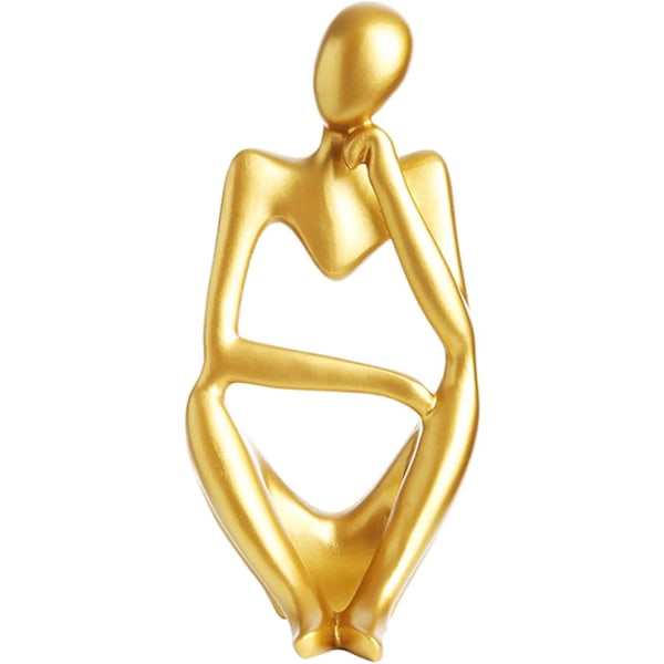 Moderna Tänkare Resin Statyer, Resin Tänkare Abstrakt Skulptur, Guld Skulptur Ornament Tänkare, Heminredning, Dekoration Staty för Hemmakontor