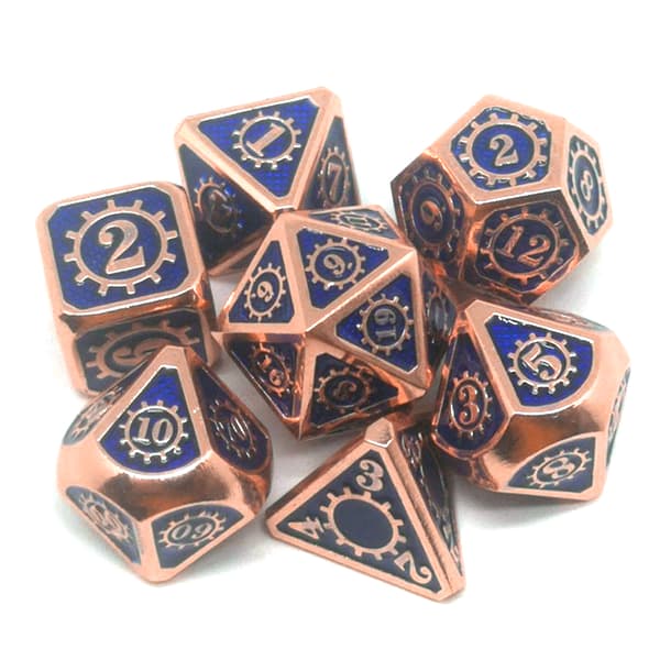 7 stk. sett sinklegering metall terninger sett polyhedrale terninger sett RPG terninger sett for rollespill brettspill