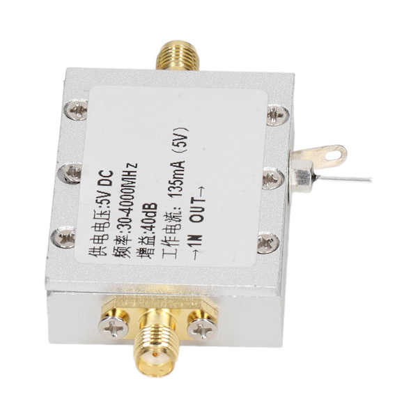 RF-forsterkermodul 30‑4000MHz 40dB aluminiumlegering RF-forsterker med lav støy for fjernkontrollmottaker DC 5V