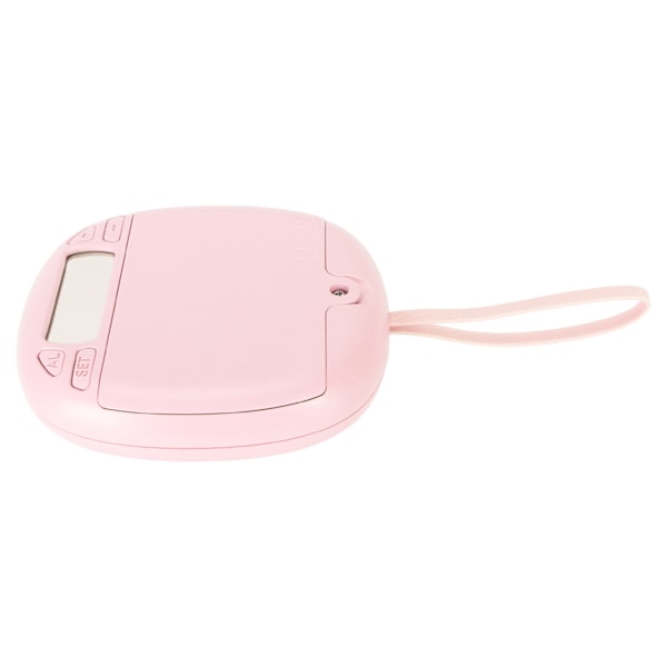 Vibrerande digital väckarklocka, bärbar LED elektronisk digital väckarklocka för tunga sovare, studenter, barn, rosa