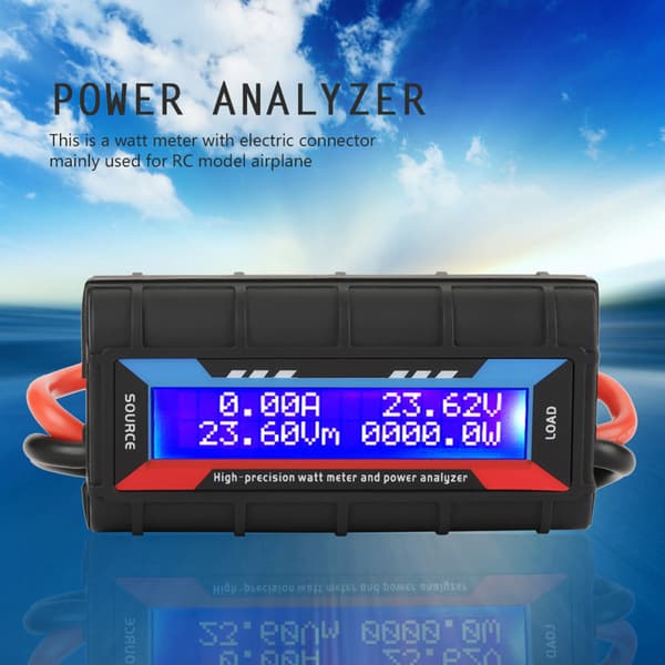 8V~60V Højpræcisions Wattmeter Spændingsamperemeter Strømanalysator til Modelfly (150A)