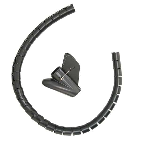 Kabelskydd Organizer Spiral Kabelhantering Lindningsrör Öppen Typ med Klämma 10 meter SvartDia16mm