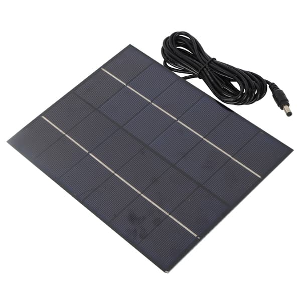 5,5W 6V Bærbar Polykrystallinsk Silicium Solpanel med DC-Port til DIY Batterilader