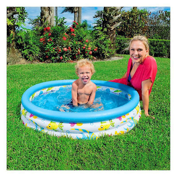 Ocean Life Fant Pool Oppustelig Fant Pool Badebassin Blå, 1.02X23cm -