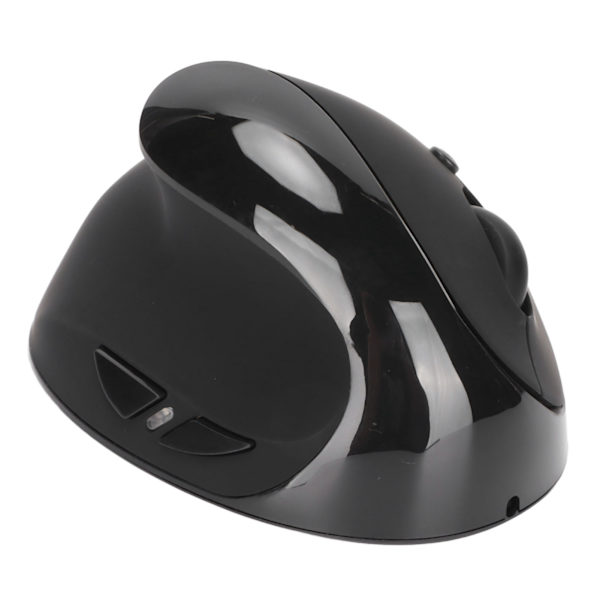 Vasenkätinen pystyhiiri 2.4G langaton pystysuuntainen ergonominen hiiri ladattava hiiri USB sovittimella säädettävä DPI PC:lle musta
