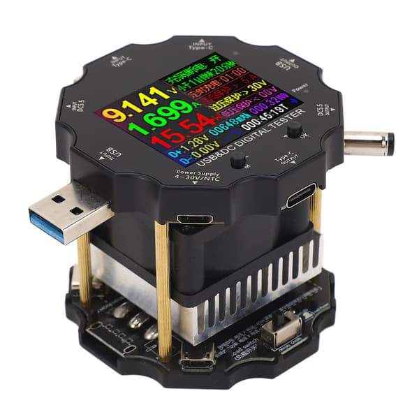 USB-tester 65W Bluetooth Digital spændingsstrømseffektmodstandskapacitet USB-strømmåler 3,6-32V