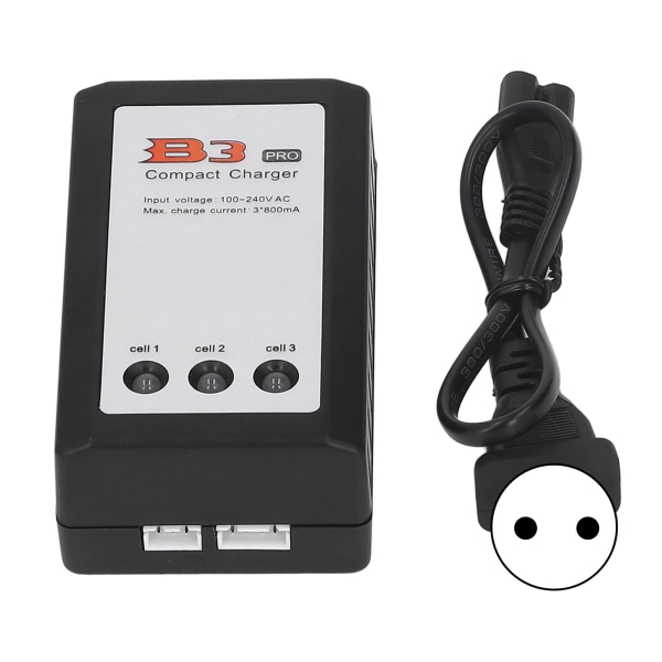 Lithiumbatteri-oplader Hurtig balance Overopladningsbeskyttelse Kompakt B3 AC 110~240V EU-stik
