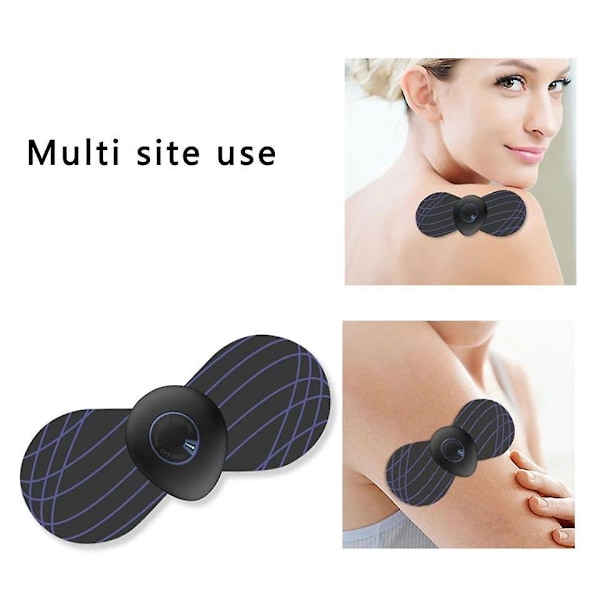 Bärbar Mini Lymfdränage Massager Pad - Justerbar Massagematta för Armar, Hals, Axlar, Rygg, Midja, Ben (4 st)