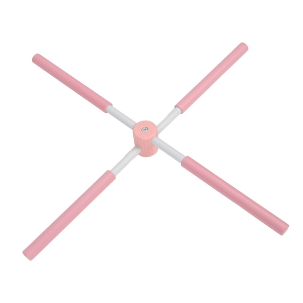 Yogapinnar Stretching Tool Puckelback Corrector Sticks Infällbar rygghållningskorrigeringsstav för vuxet barn Rosa