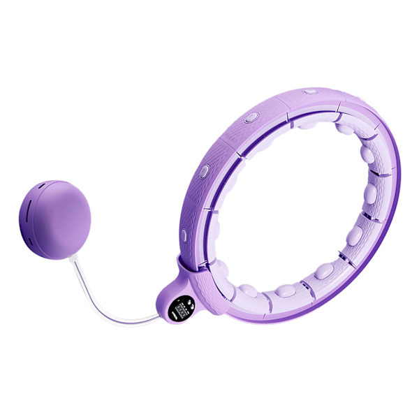 Vægtet Fit Hoop Spot Massage Dobbelt Skinne Høj Stabilitet Talje Slankning Smart Fitness Øvelse Hoop Lilla Talje 50‑95cm/19.69‑37.4in (Inden for 95kg)