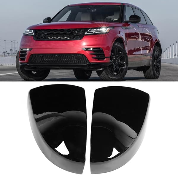 2 stk. Sidespejlskapper til bil, sort farve, passer til Range Rover Evoque 2020