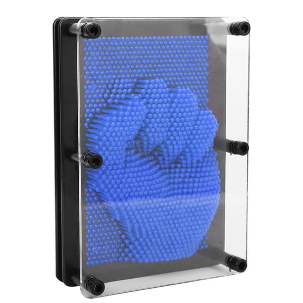 3D Klon Handmodell Barn Plast Hand Ansiktsmodell Mörkblå Klon Pin Art