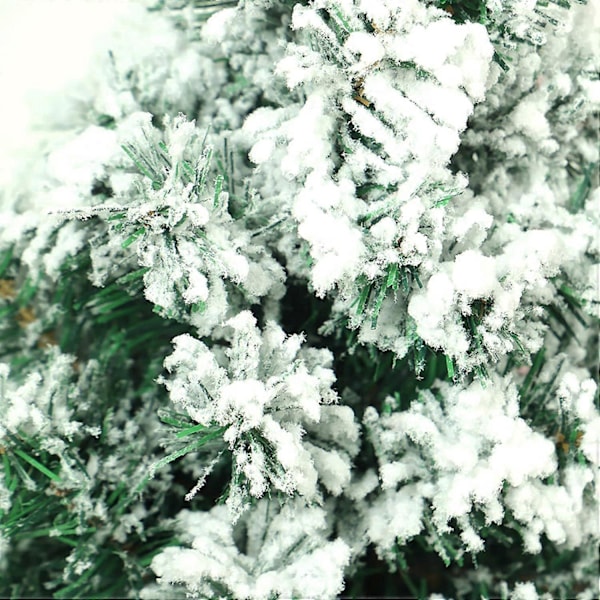Snötäckt Konstgjord Julgran Med Träfot, Liten Julgran För Bord, Fest, Hantverk