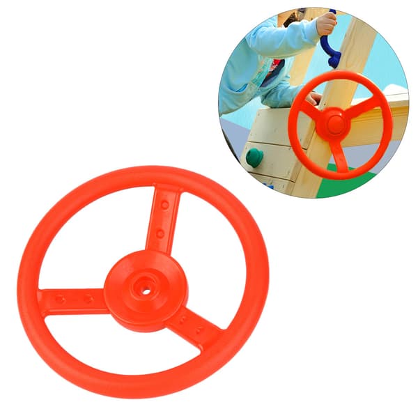 Muovinen ulkoleikkipaikan pieni ohjauspyörä leikkimökin tarvikkeet (punainen)