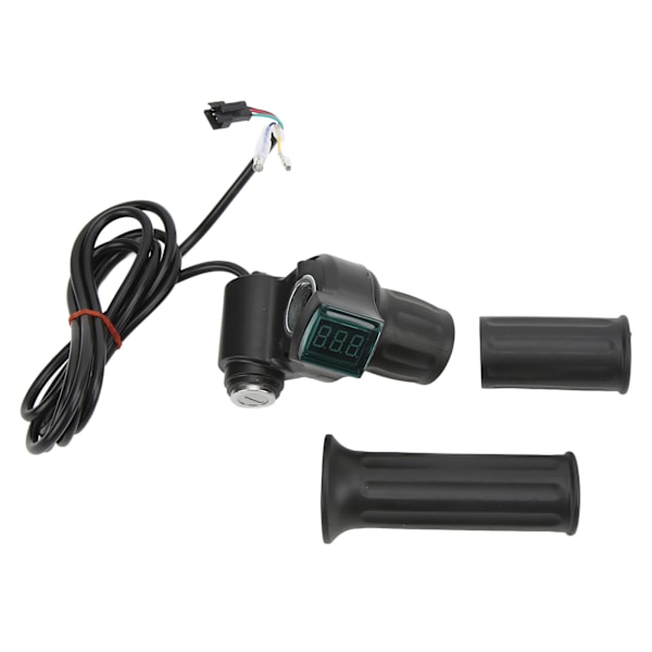 Elektrisk cykel Twist Throttle Grip Set Universal Speed Governer med display Højre halvgreb til elektriske køretøjer