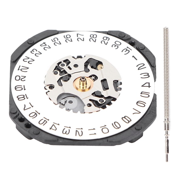 Kalender Hvit datovisning VX32 Quartz Watch Movement Replacement Watch Reservedeler Reparer Movement