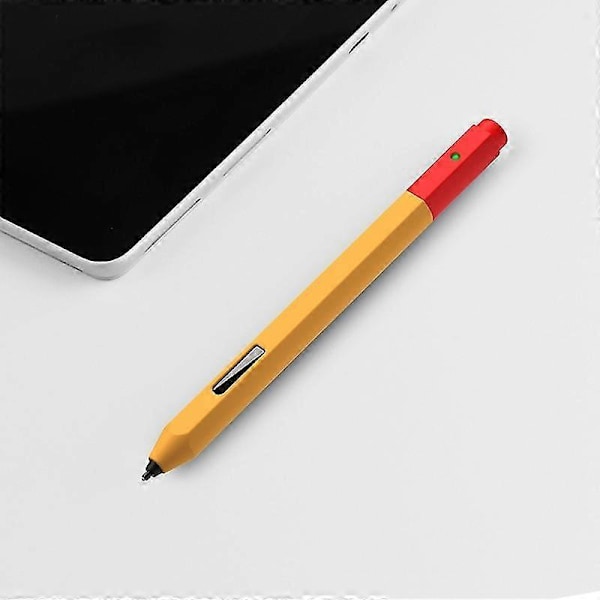 Silikonskyddsfodral för Stylus med Pennlock - Kompatibelt med Microsoft Surface Pen - Repskyddande Skärm Stylus Pennskydd Orange