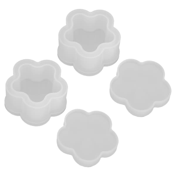 Smykkeskrin Form DIY Silikone Blomsterformet Epoxy Skrin Form Håndværkstilbehør