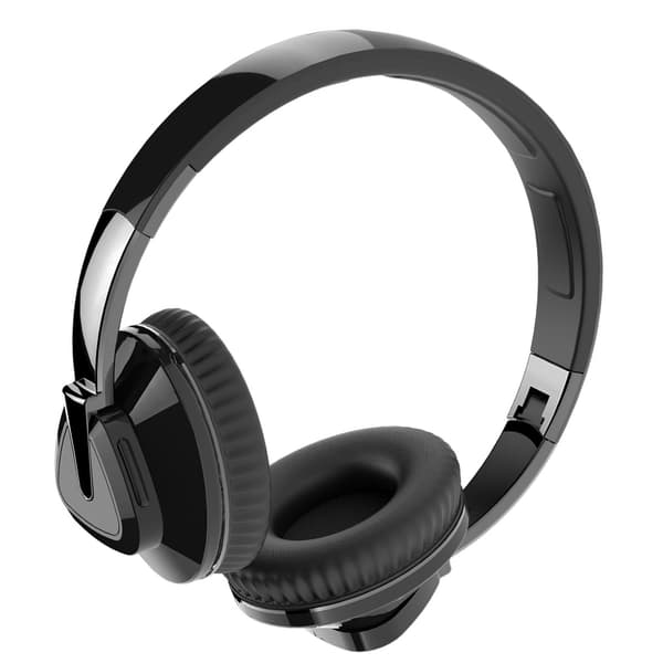 Bluetooth-headset kraftig bas stereo blød behagelig trådløs Bluetooth-hovedtelefon til computer mobiltelefon sort