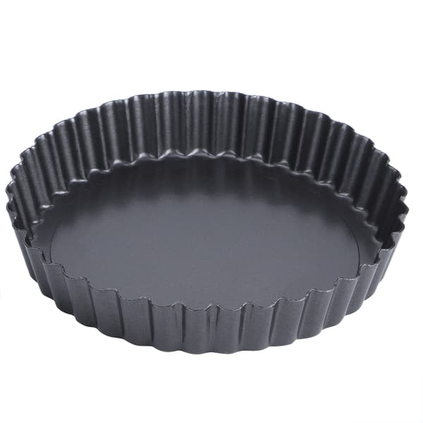 NonStick Rund Karbonstål Pai Pizza Kakeform Avtakbar Bunn Kakebakeform (9 tommer)