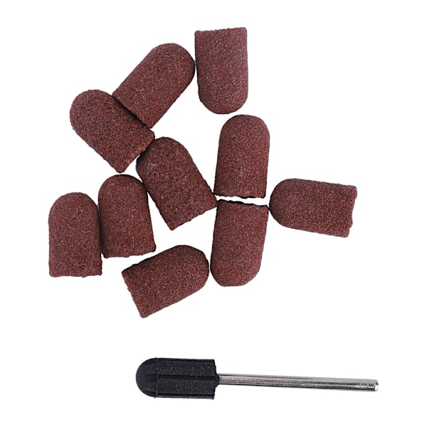 10 st Nageldedikerade huvudslipning Cap Polermaskin Sand Manikyr Pedikyrverktyg (7*13)