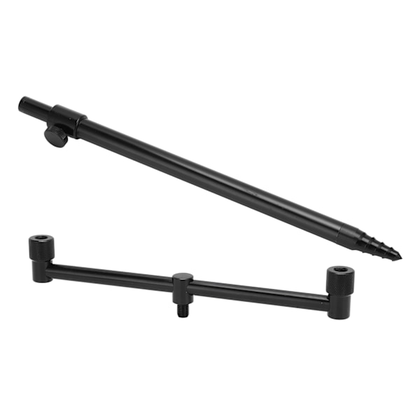 Fiske Spöfäste Aluminiumlegering Flexibel 2 Sektioner Bärbar Fiske Spö Markhållare Fiskeverktyg (25cm Spö 31cm Fäste)