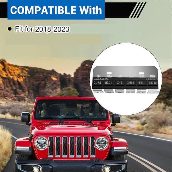 Hovedsikring kompatibel med Jeep Wrangler 2018-2023, Jeep Gladiator--