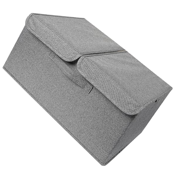 Underwear Socks Storage Organizer med dobbel lokk Foldable tykk sokk undertøy oppbevaringsboks for sokker BH slips håndklær mørk grå