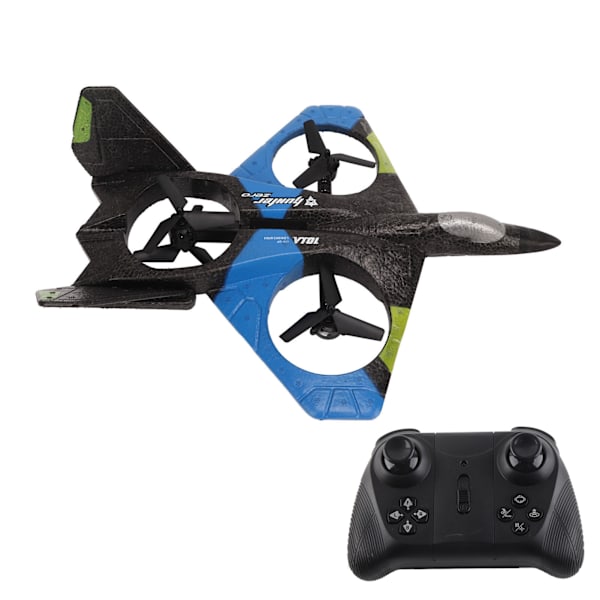 RC-lentokone LED-lampulla 2.4GHZ Super Remote Glider pojille ja tytöille Syntymäpäivälahjat Sininen Dual Battery