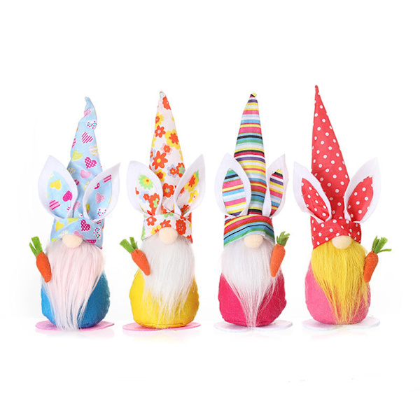 Påsk Faceless Docka Öra Kanin Gnome Docka Söta Kanin Elf Docka för Hem Ornament Fest Dekor Rekvisita Barn Present
