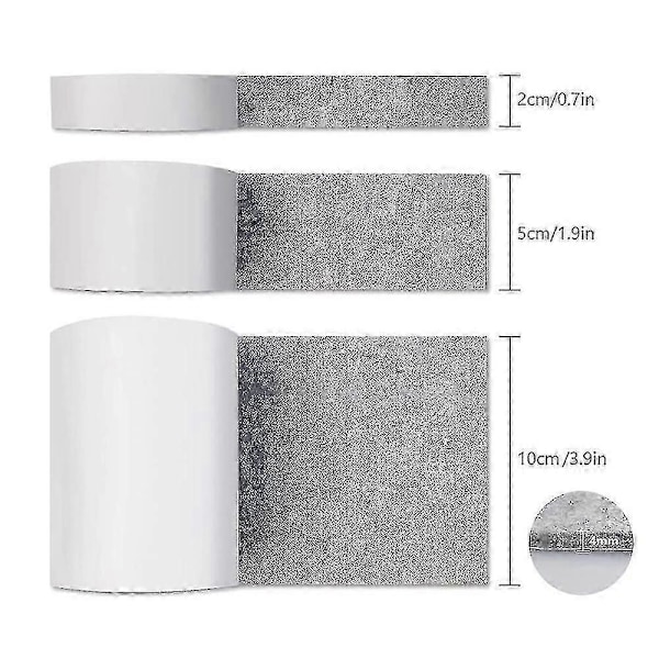3 Rullar Självhäftande Filt För Möbler (100cm * 10cm + 100cm * 5cm + 100cm * 2cm) Klipp Valfri Form, Stark Självhäftande Glidmatta Tejp, För Stolar, Fl