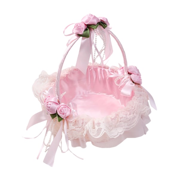 Wedding Flower Girl Basket Multipurpose Romantic for Wedding Ceremony