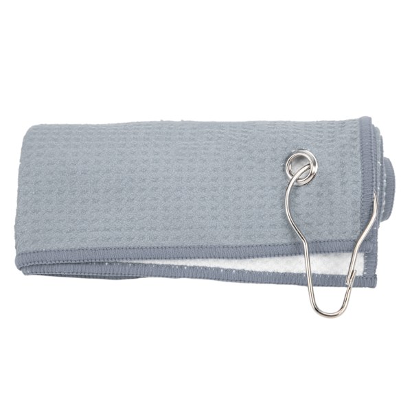 Vaffel mikrofiber golfhåndklær renser køller baller hender rengjøringshåndkle med karabinkrok grå