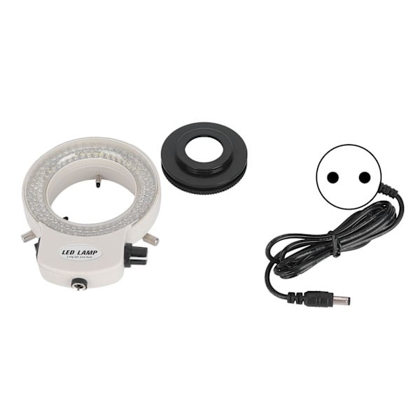 Justerbar 144 LED-ringlyskilde for stereomikroskop og kamera AC100-240VEU-plugg