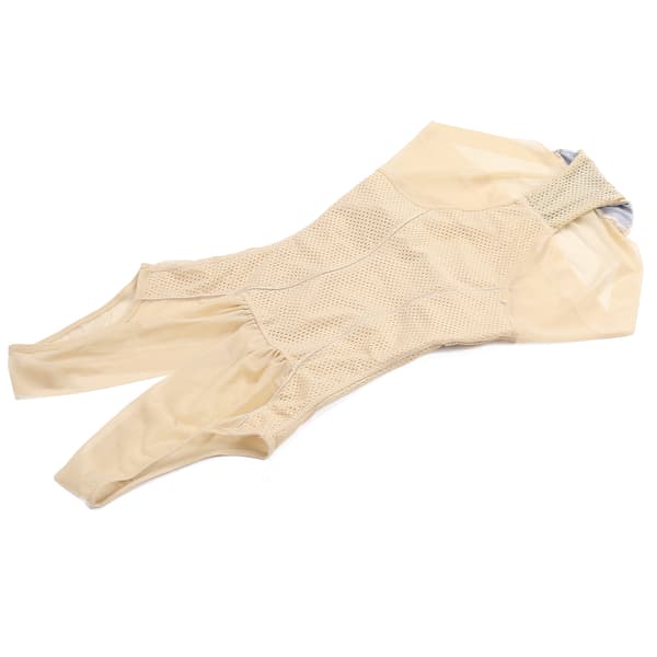 Supertunn Magekontroll Kroppsformare Bantande Elastisk Midjetränare Girdle Bodysuit (Khaki) M