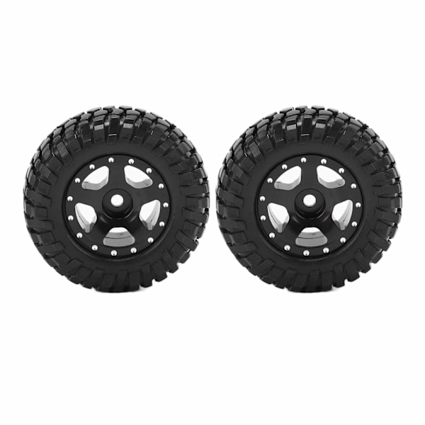 2 stk. RC-hjul i metall, reservedeler for fjernstyrte biler for Axial SCX24 90081Black