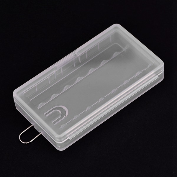 5 STK Bærbar Hard PP Transparent Case Holder Opbevaringsboks til 8 x AAA batterier med krog