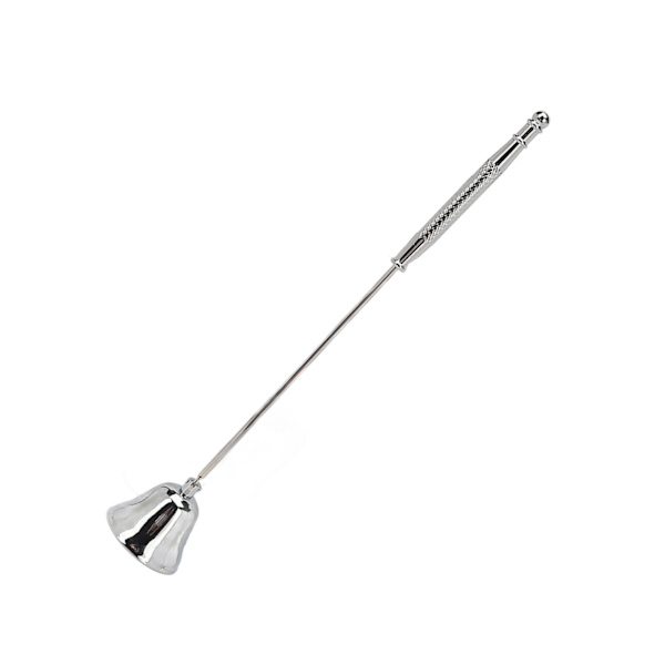 Candle Wick Snuffer Rostfritt stål Wick Flame Snuffer Vintage Släckare med långt handtag Silver