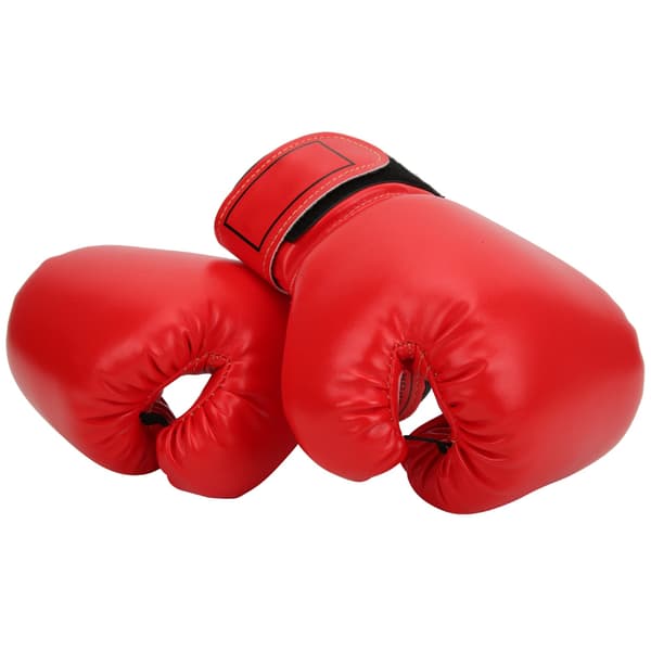 Andningsbara boxningshandskar i PU-läder för barn Sanda Sparring Sandsäck Mitts Träningsutrustning Röd