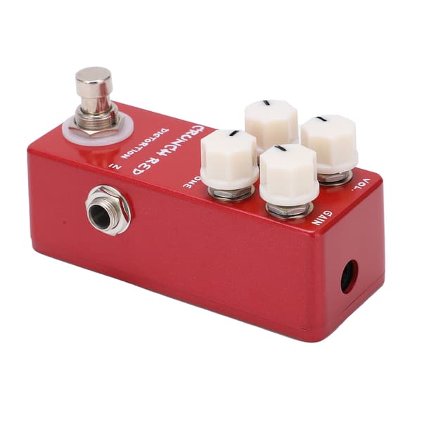 Distortion Effekt Metal Skal Rød True Bypass Fodkontakt til Elektrisk Guitar Bas