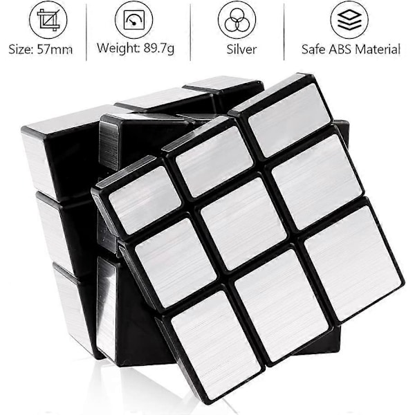 Holy Hand Speilkube 3x3x3 Speed Cube 3x3 Speilblokk Kube Forskjellige Former Sølv Kube 57mm