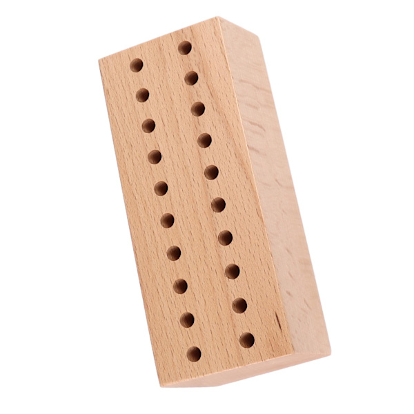 Skruetrækker Tang Organizer 20 Huller Bøg Træ Display Stativ Base Træ Cutter Holder Rack til Opbevaring