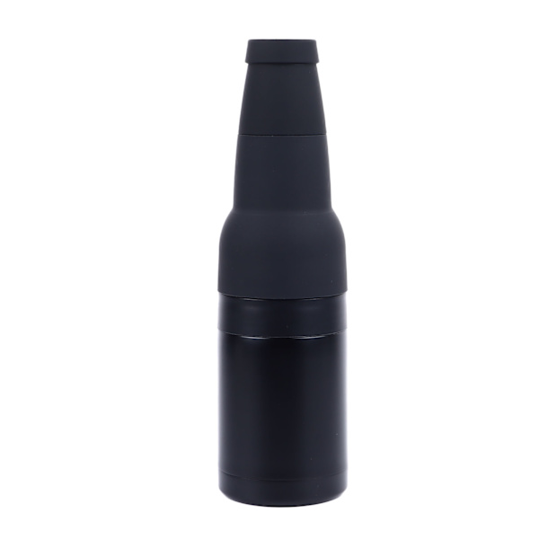 3 i 1 12oz öl flaska isolator svart rostfritt stål öl flaska och kan kylare med öl flaska öppnare för iskall öl