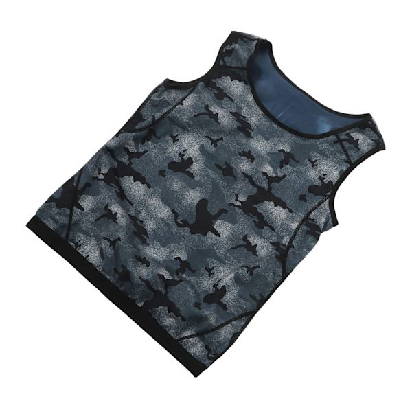 Bastuväst för herr Värmeavskiljning Waist Trainer Print Body Shaper Linne L XL Storlek