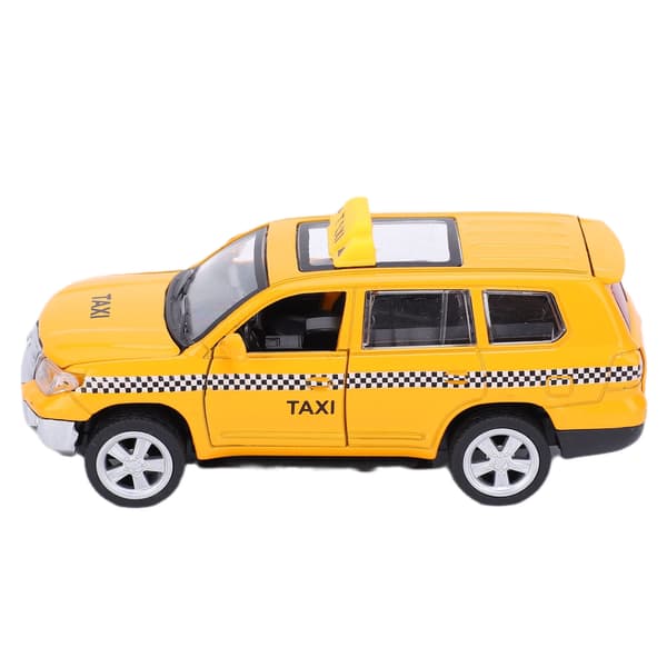 1:32 Legetøjsbil Legering Taxi Model Simulation Lyd Lys Kabine Model Træk Tilbage Børnegaver#1
