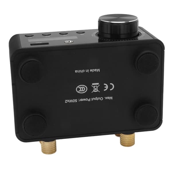 Mini Amplifier 50W Bluetooth 5.0 DC9V‑24V Class D Home HiFi Stereo Amplifier for Computer Mobile Phone 0.4