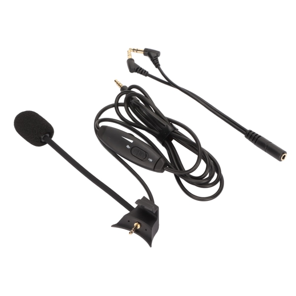 Boom Mikrofon Kabel Støyreduksjon Mic Hodetelefonledning med Volum Mute Control for QC35 II Meeting Gaming