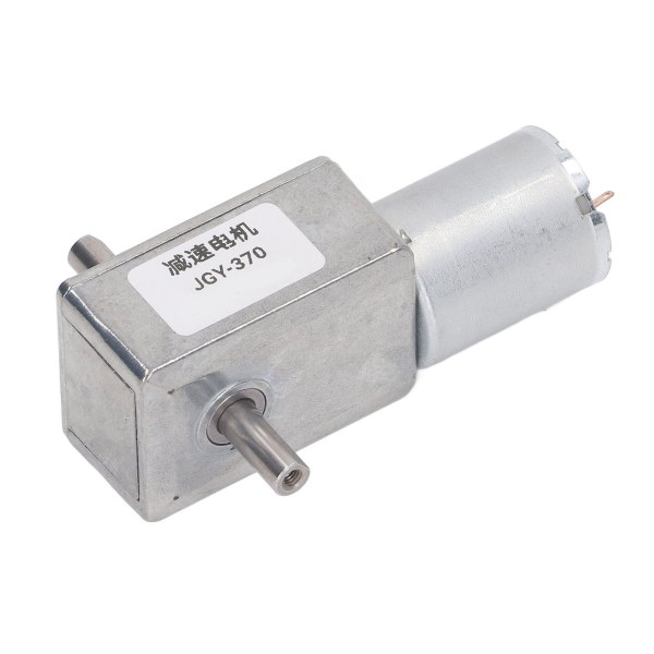 Vaihteistomoottori 12mm kaksoisakseli itselukittuva kääntyvä matovaihdemoottori kiinnitysalustalla DC12V 10RPM