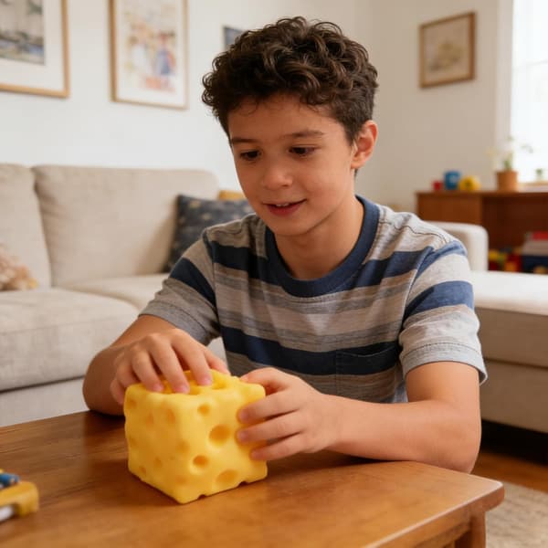 Ost Squishy, Saltet Smør Design Stressaflastende Squishies til Skrivebord, Replika Sensorisk Fidget til Voksne, Sjovere (10cm) 10