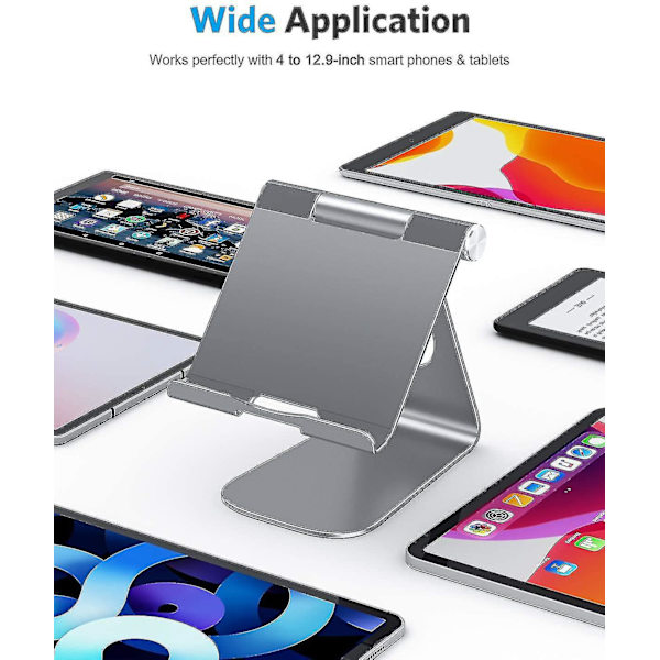 Aluminium Tablet Stativ - Justerbar og Stilful Desktop iPad Holder